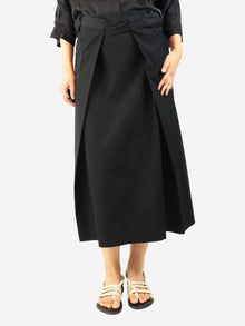 Black cotton wrap midi skirt - size L Skirts Issey Miyake Fete 