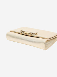 Salvatore Ferragamo Gold metallic cross-body bag
