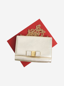 Salvatore Ferragamo Gold metallic cross-body bag