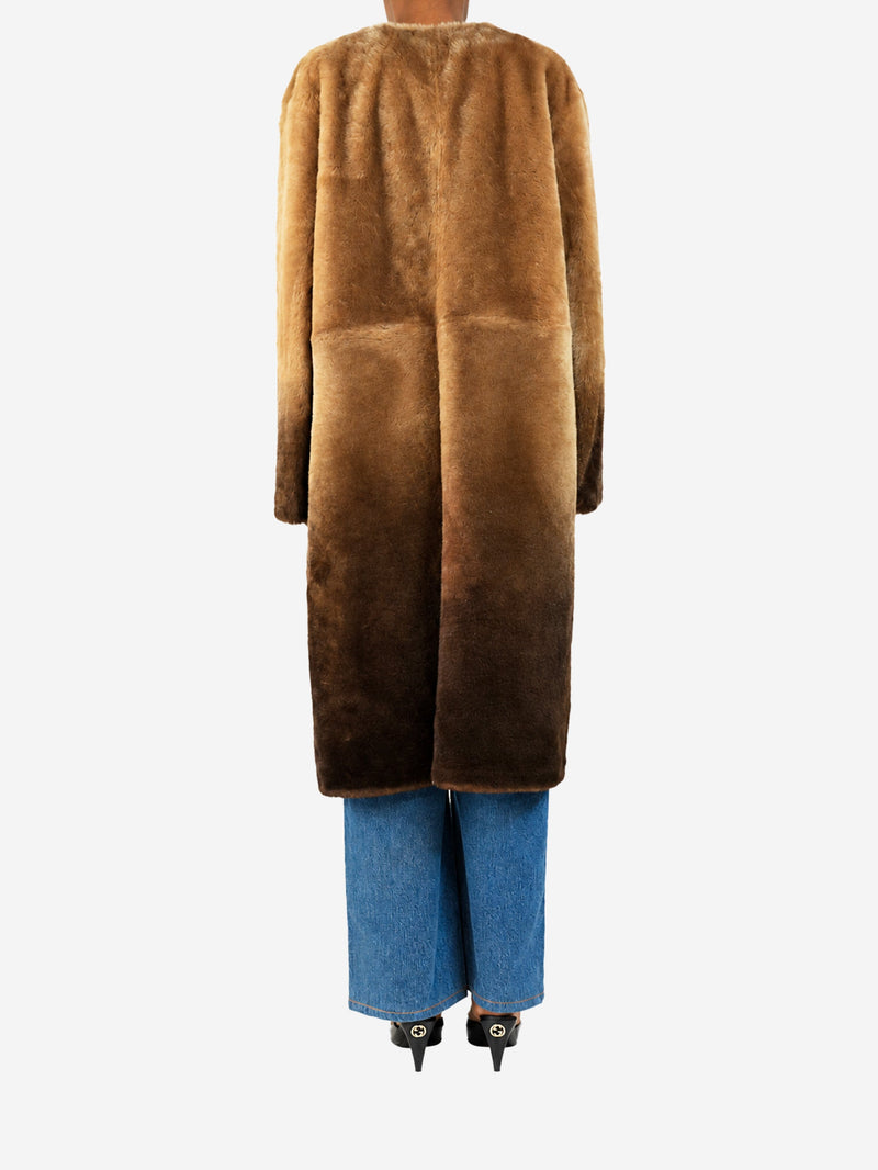 Brown Iris ombre shearling coat - size S Coats & Jackets Shoreditch Ski Club 