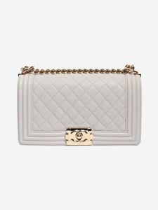 Chanel Grey 2019 lambskin boy bag