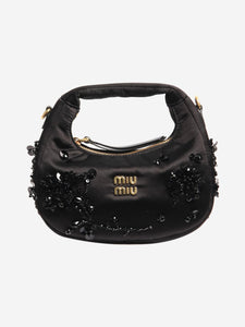 Miu Miu Black Wander embroidered bag