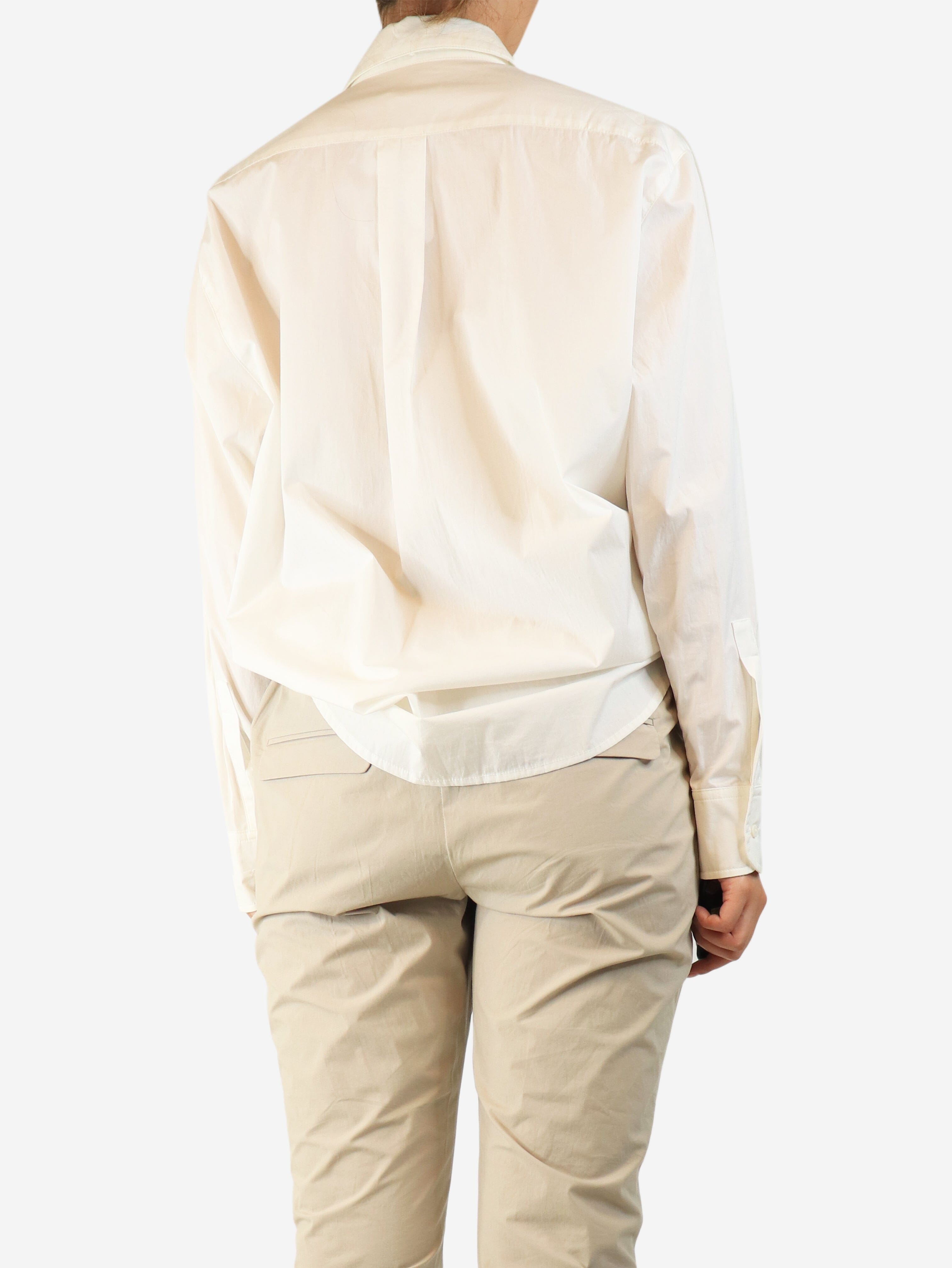 White long-sleeved cotton shirt - size S Tops Bamford 