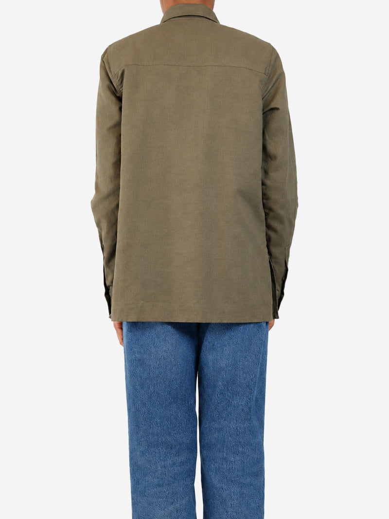 Brown linen shirt - size UK 6 Tops Matteau 