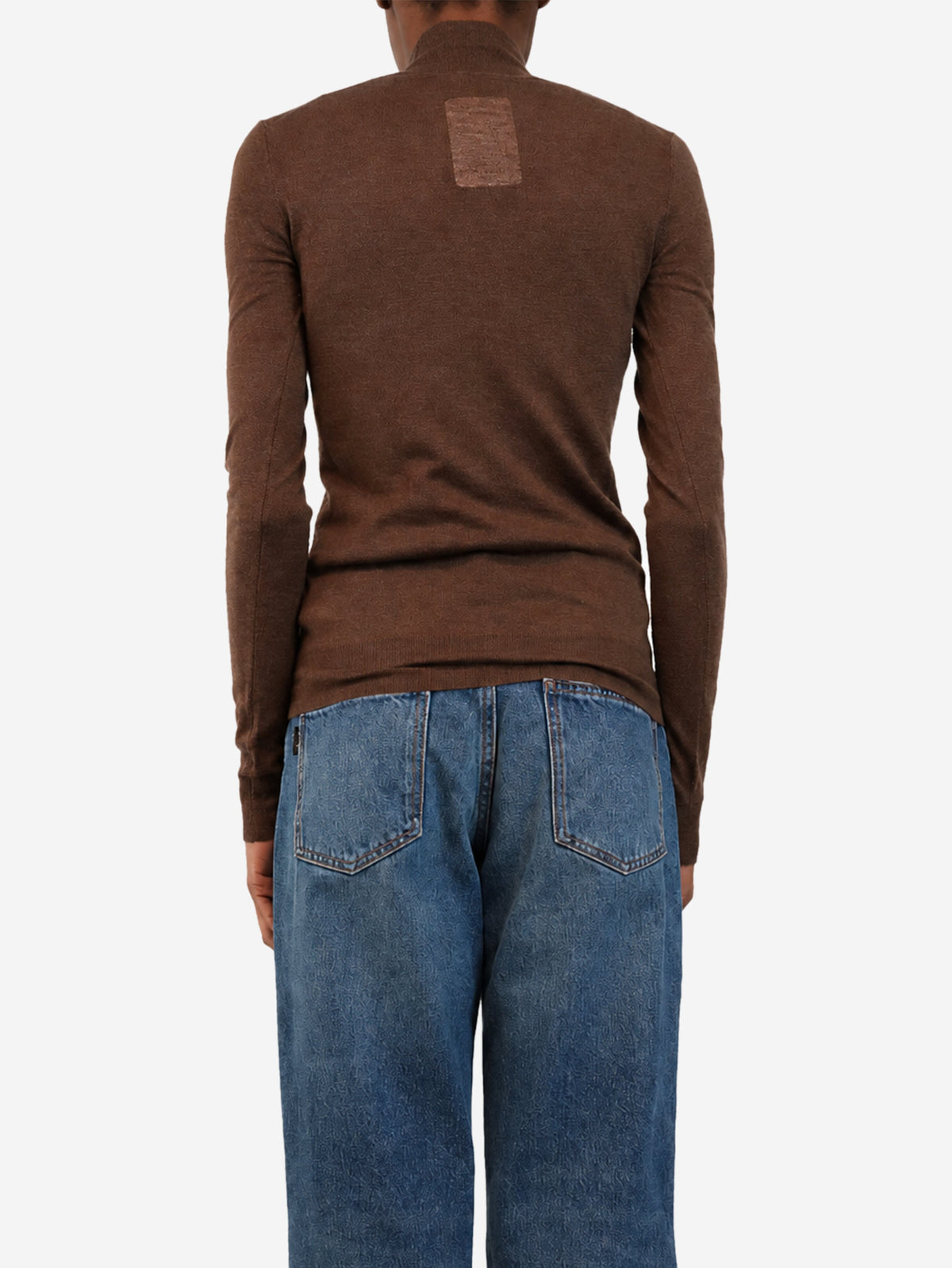 Brown cashmere turtle-neck knit top - size XS Knitwear Joseph 