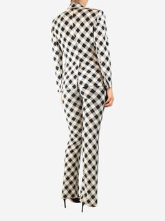 Black and white gingham trousers and blazer set - size S Sets Norma Kamali 