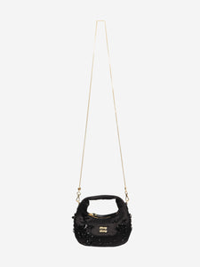 Miu Miu Black Wander embroidered bag