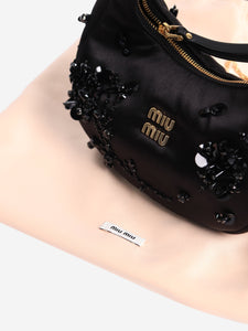 Miu Miu Black Wander embroidered bag