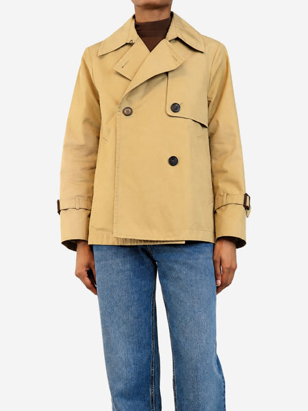 Beige double-breasted trench jacket - size UK 6 product image