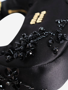 Miu Miu Black Wander embroidered bag