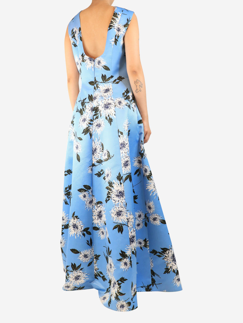 Blue floral printed midi dress - size UK 14 Dresses Emilia Wickstead 