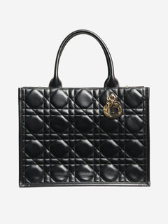 Black medium 2003 cannage quilted leather book tote - size Tote Bags Christian Dior 
