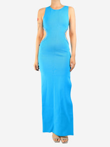 Blue knit open-back dress - size M Dresses Galvan London 