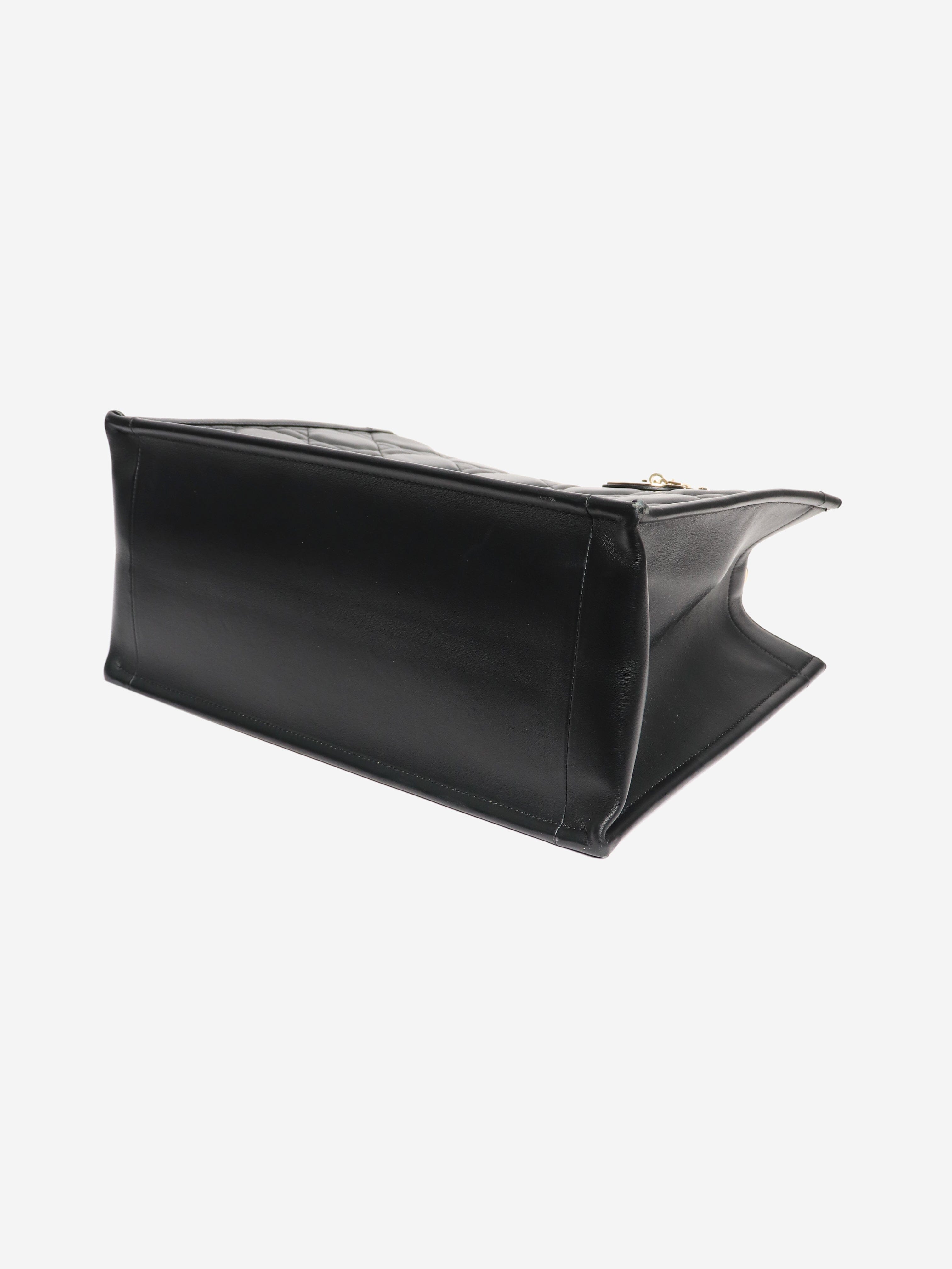 Black medium 2003 cannage quilted leather book tote - size Tote Bags Christian Dior 