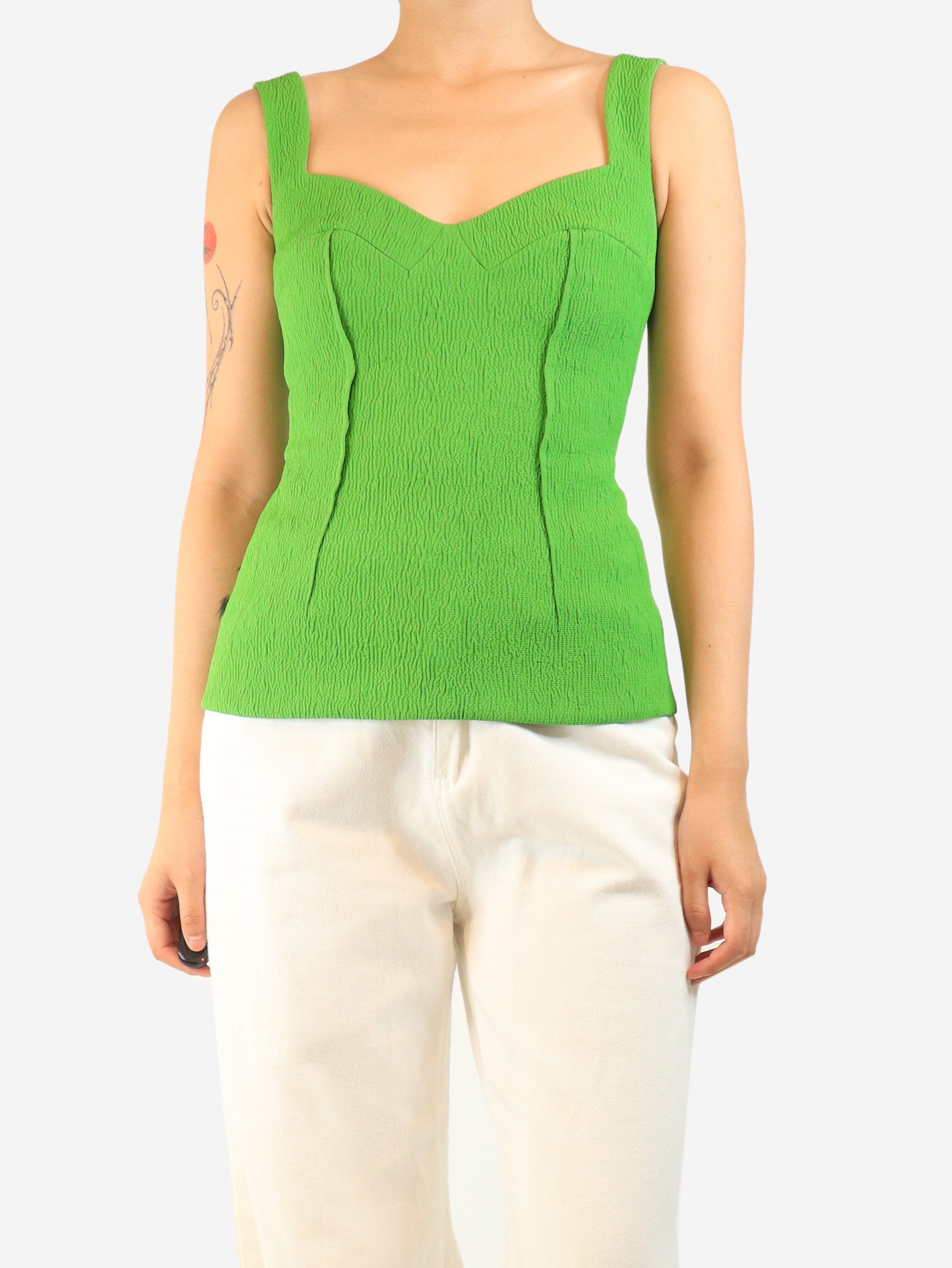 Green Thistle top - size UK 8 Tops Emilia Wickstead 