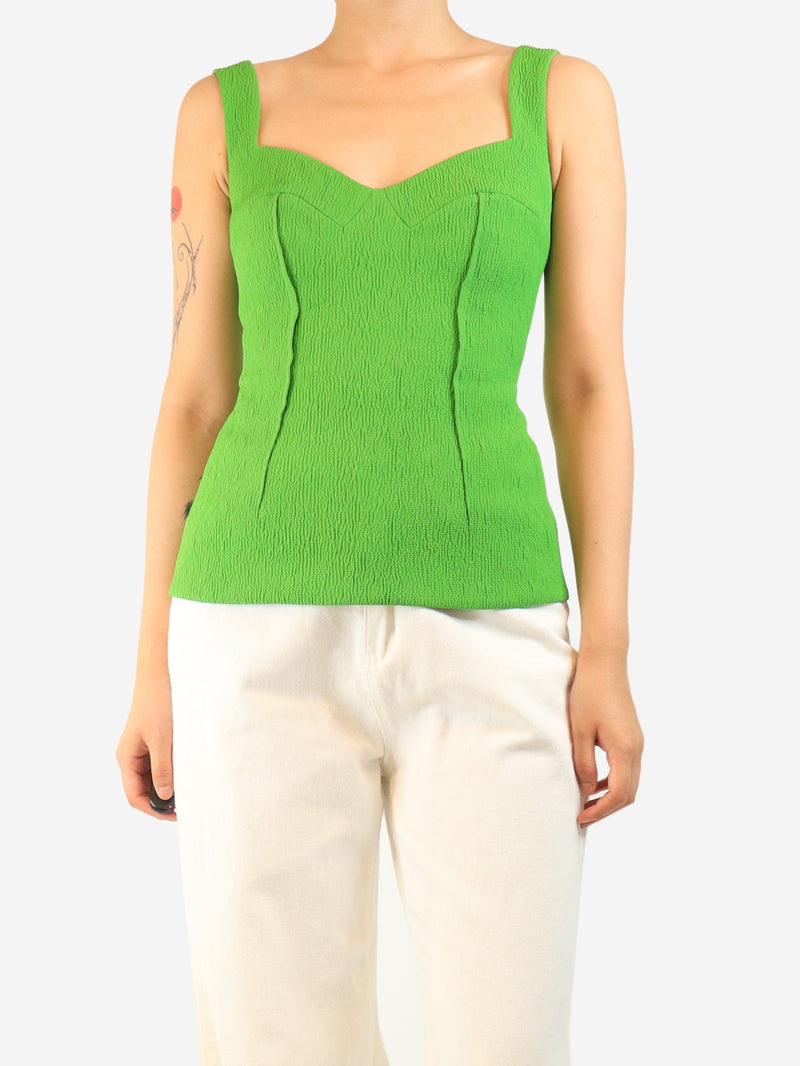 Green Thistle top - size UK 8 Tops Emilia Wickstead 