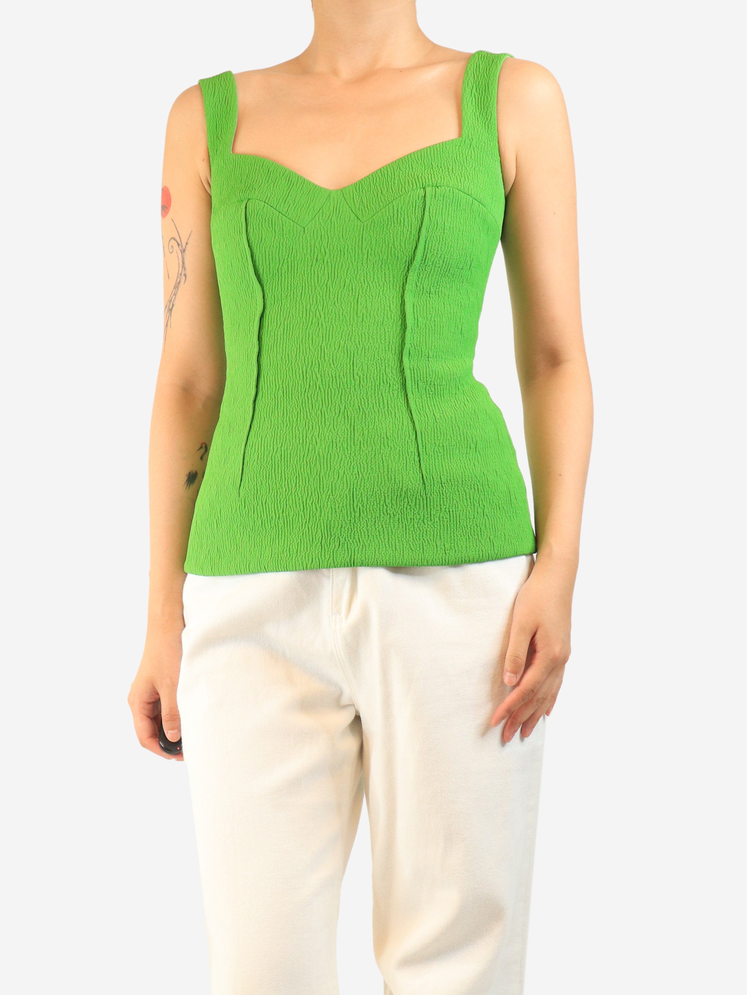 Green Thistle top - size UK 8 Tops Emilia Wickstead 