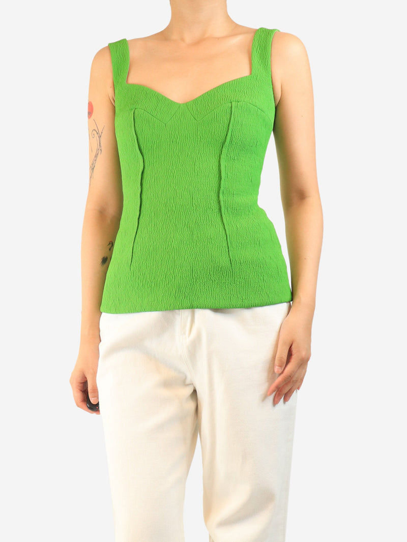 Green Thistle top - size UK 8 Tops Emilia Wickstead 