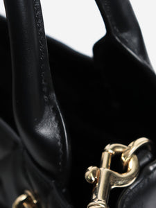 Christian Dior Black medium 2003 cannage quilted leather book tote