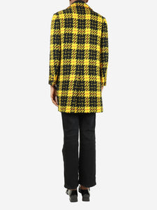 Miu Miu Yellow double-breasted plaid coat - size UK 6