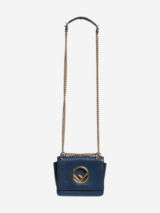 Fendi Blue leather Kan F crossbody bag