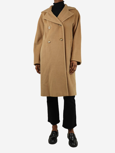 Brown double-breasted wool coat - size UK 8 Coats & Jackets Max Mara 