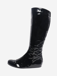Black patent boots - size UK 5.5 Boots Lanvin 