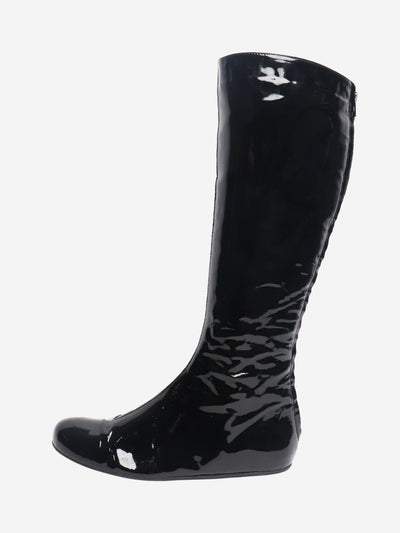 Black patent boots - size UK 5.5 Boots Lanvin 