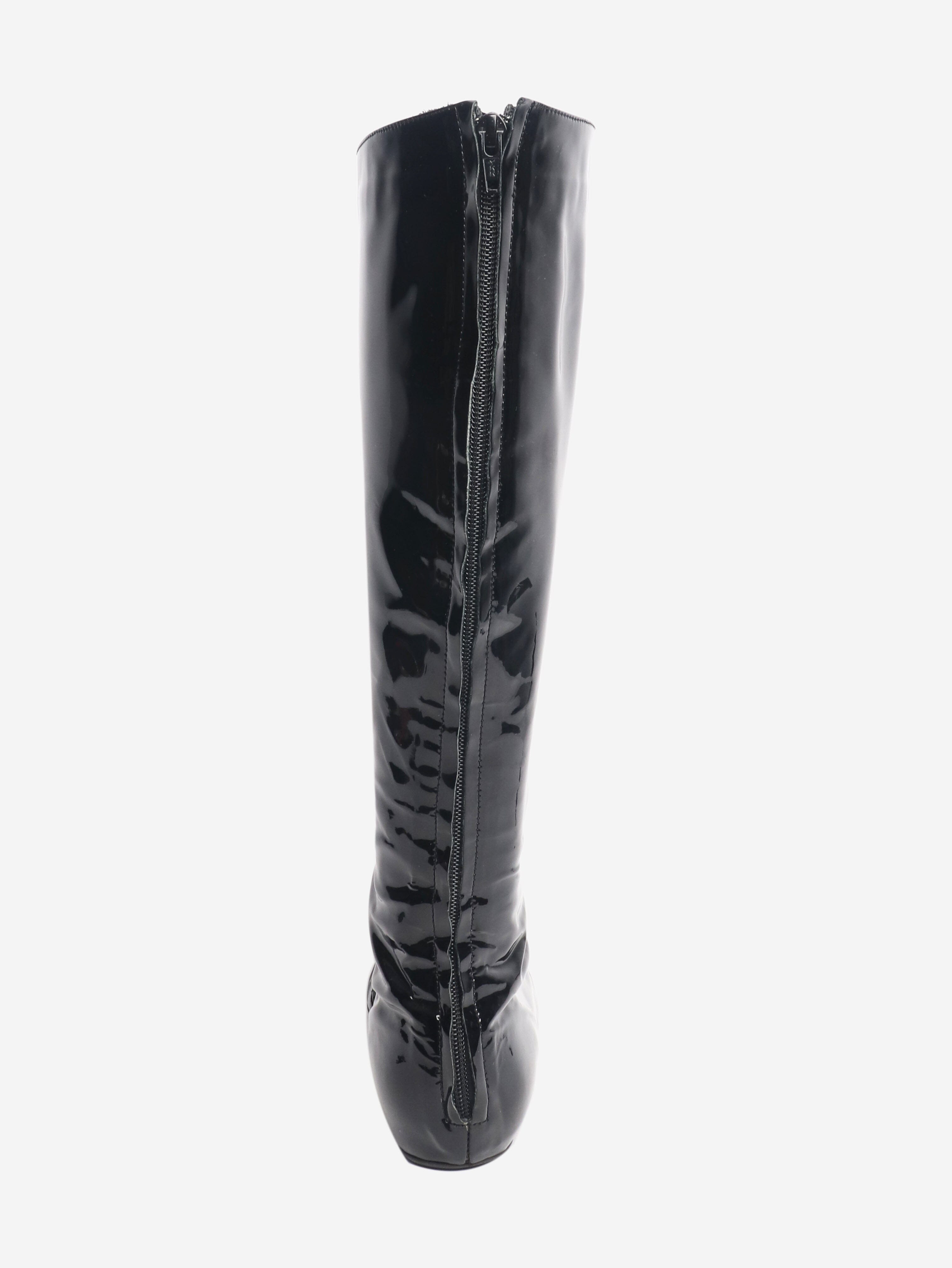 Black patent boots - size UK 5.5 Boots Lanvin 