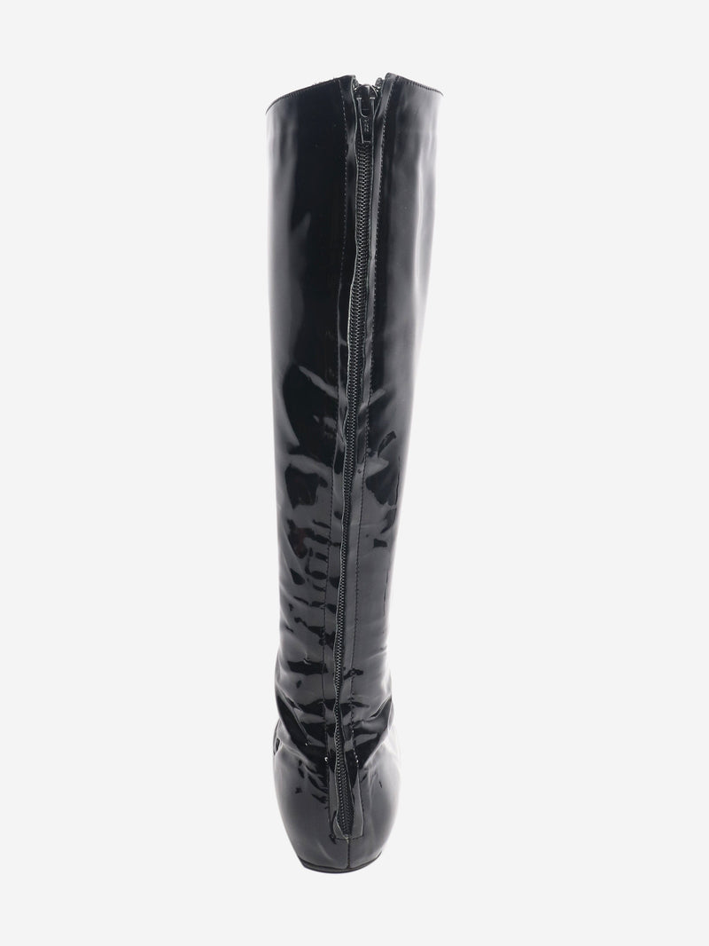 Black patent boots - size UK 5.5 Boots Lanvin 
