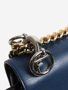 Fendi Blue leather Kan F crossbody bag