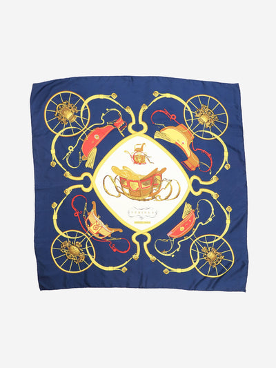 Blue Carré 90 Cavaliers Peuls silk scarf Scarves Hermes 