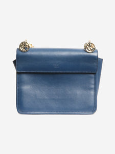 Fendi Blue leather Kan F crossbody bag