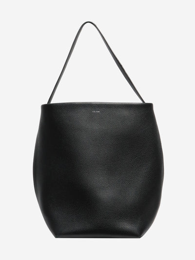 Black Park large leather tote bag