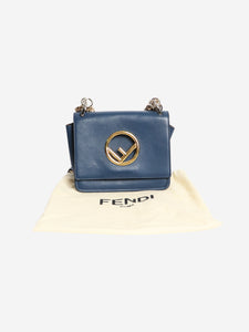 Fendi Blue leather Kan F crossbody bag