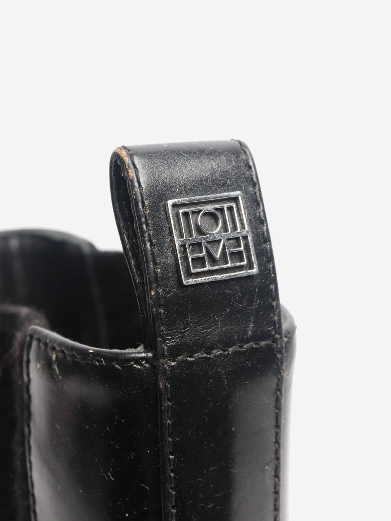 Black Chelsea leather ankle boots - size EU 38 Boots Toteme 