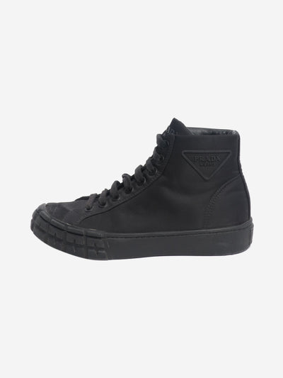 Black Cassetta Wheel high-top trainers - size EU 39 Trainers Prada 