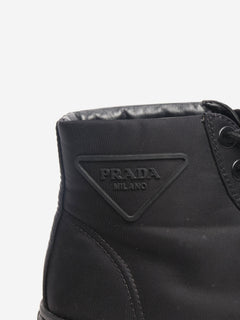 Black Cassetta Wheel high-top trainers - size EU 39 Trainers Prada 