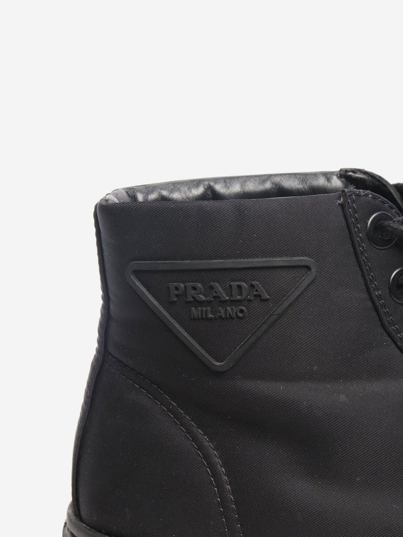 Black Cassetta Wheel high-top trainers - size EU 39 Trainers Prada 