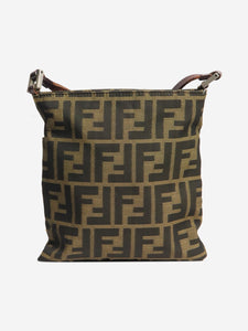 Fendi Brown zucca print crossbody bag