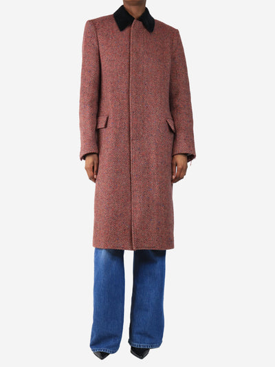 Red Herringbone wool coat - size UK 8 Coats & Jackets Marni 