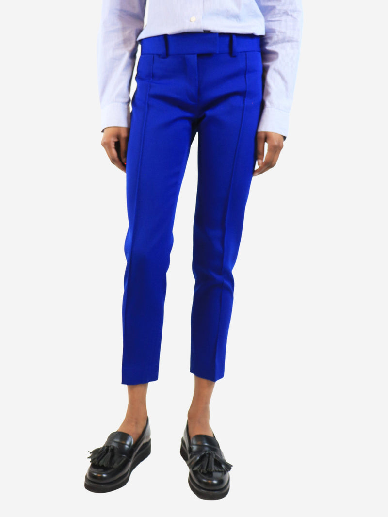 Blue wool tapered trousers - size UK 8 Trousers Celine 