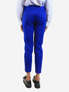 Blue wool tapered trousers - size UK 8 Trousers Celine 