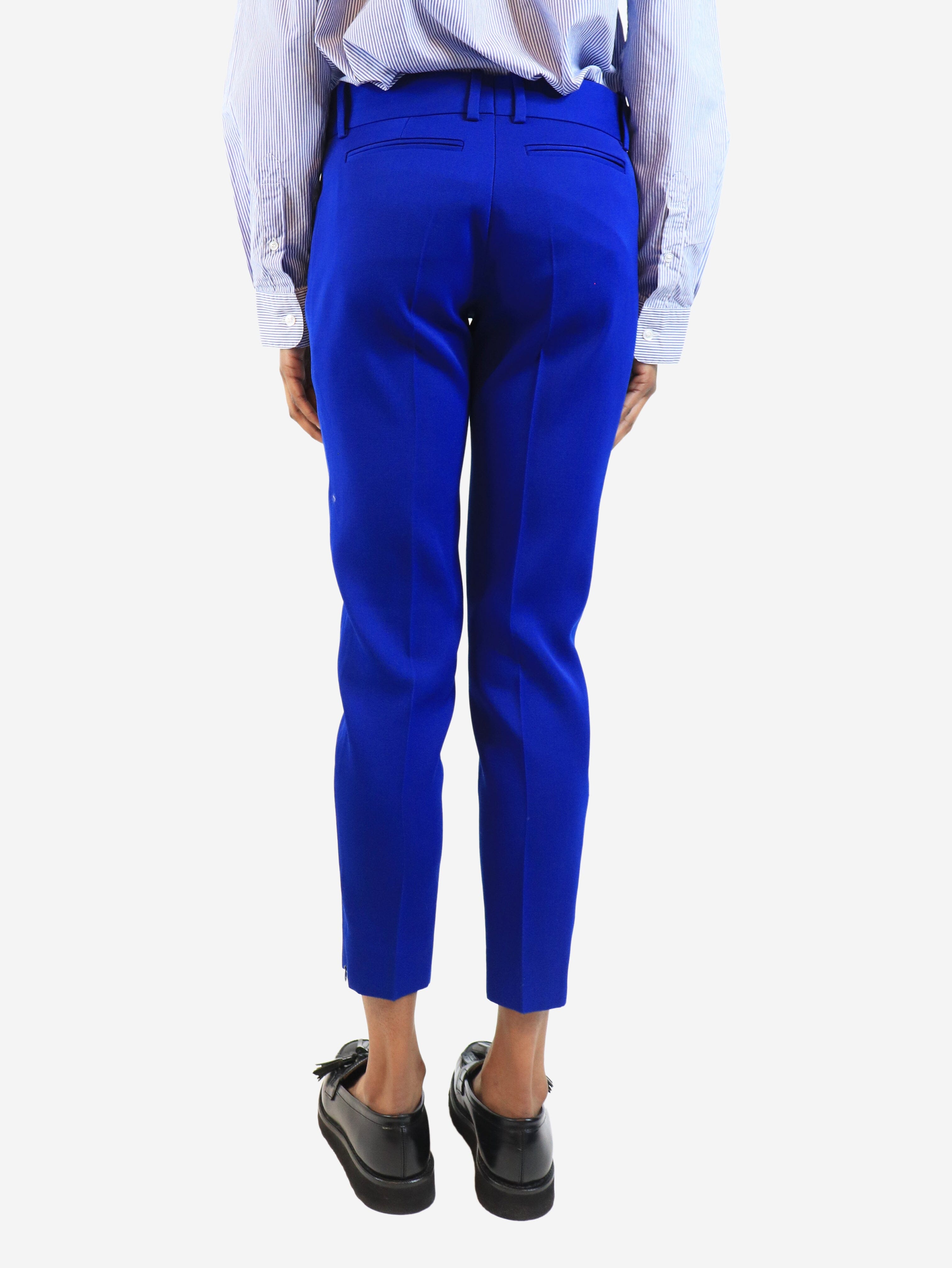 Blue wool tapered trousers - size UK 8 Trousers Celine 