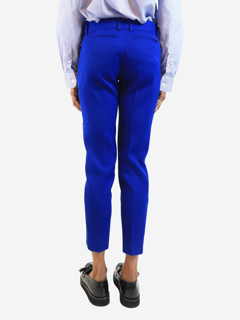 Blue wool tapered trousers - size UK 8 Trousers Celine 