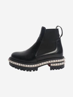 Black studded platform chelsea boots - size EU 35 (UK 2) Boots Christian Louboutin 