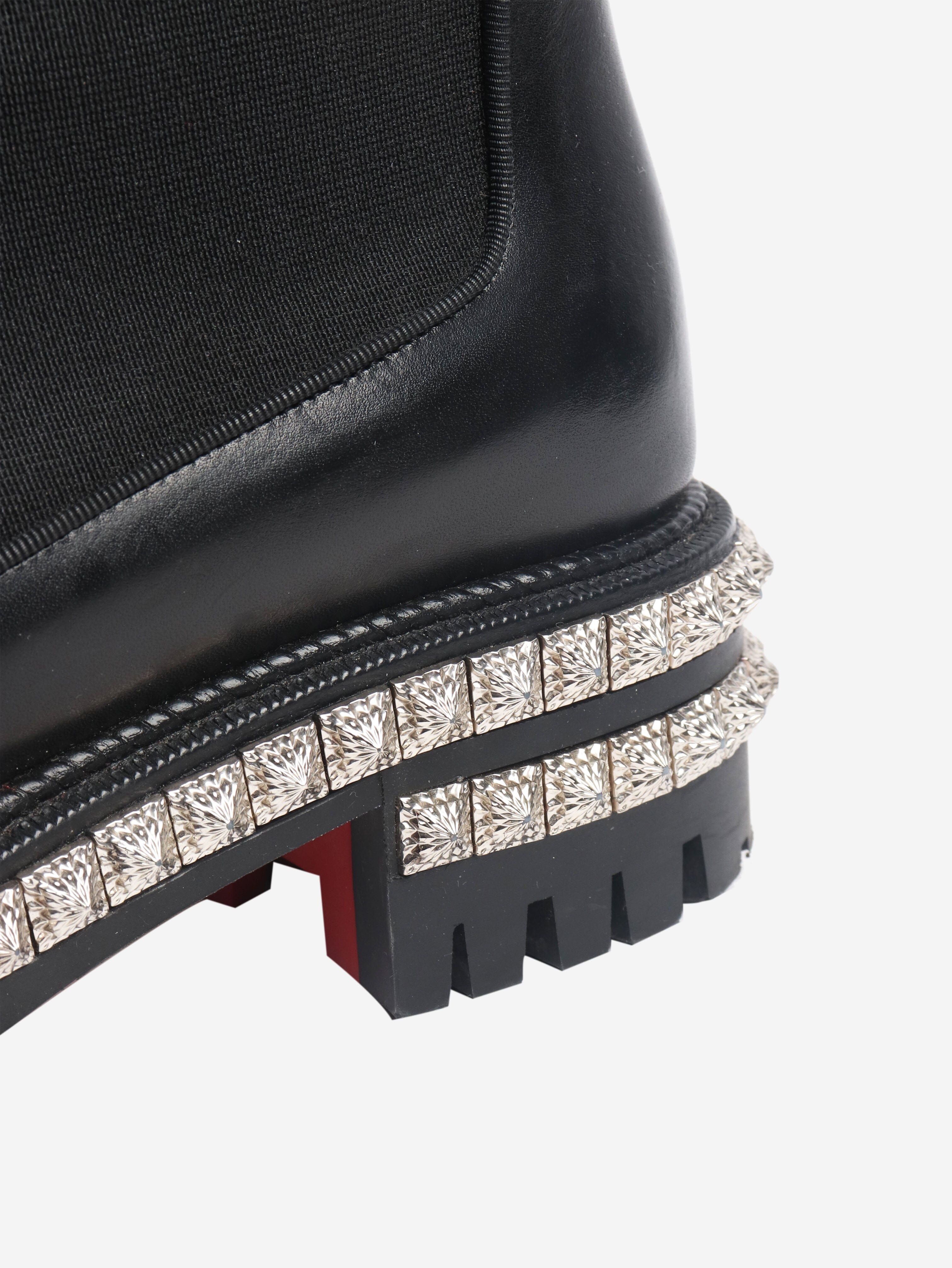 Black studded platform chelsea boots - size EU 35 (UK 2) Boots Christian Louboutin 