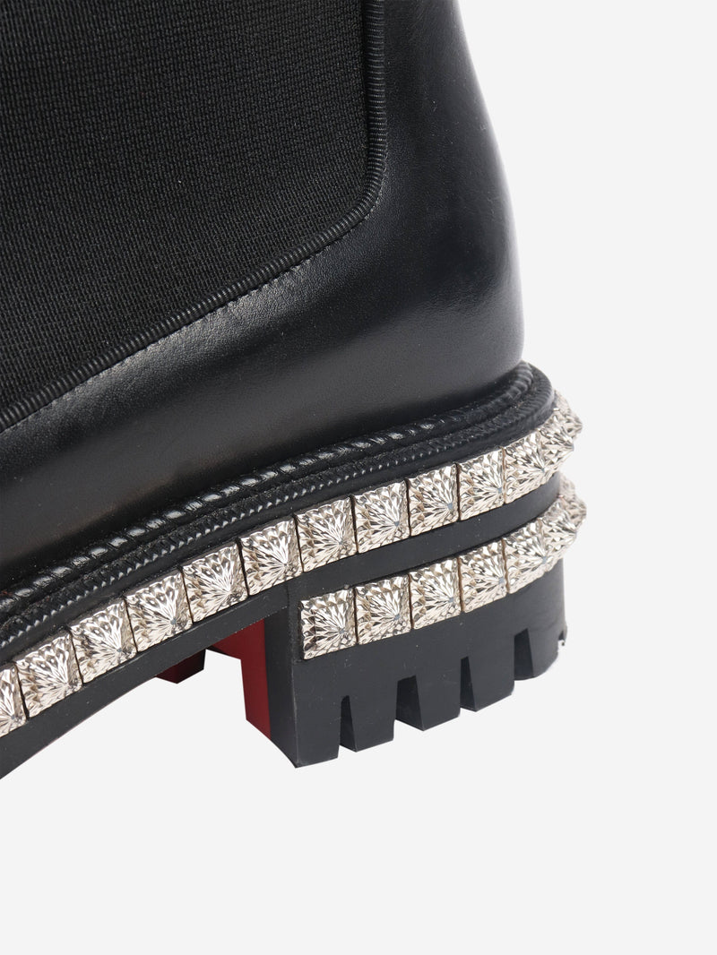 Black studded platform chelsea boots - size EU 35 (UK 2) Boots Christian Louboutin 