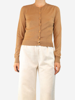 Brown fine knit cardigan - size M