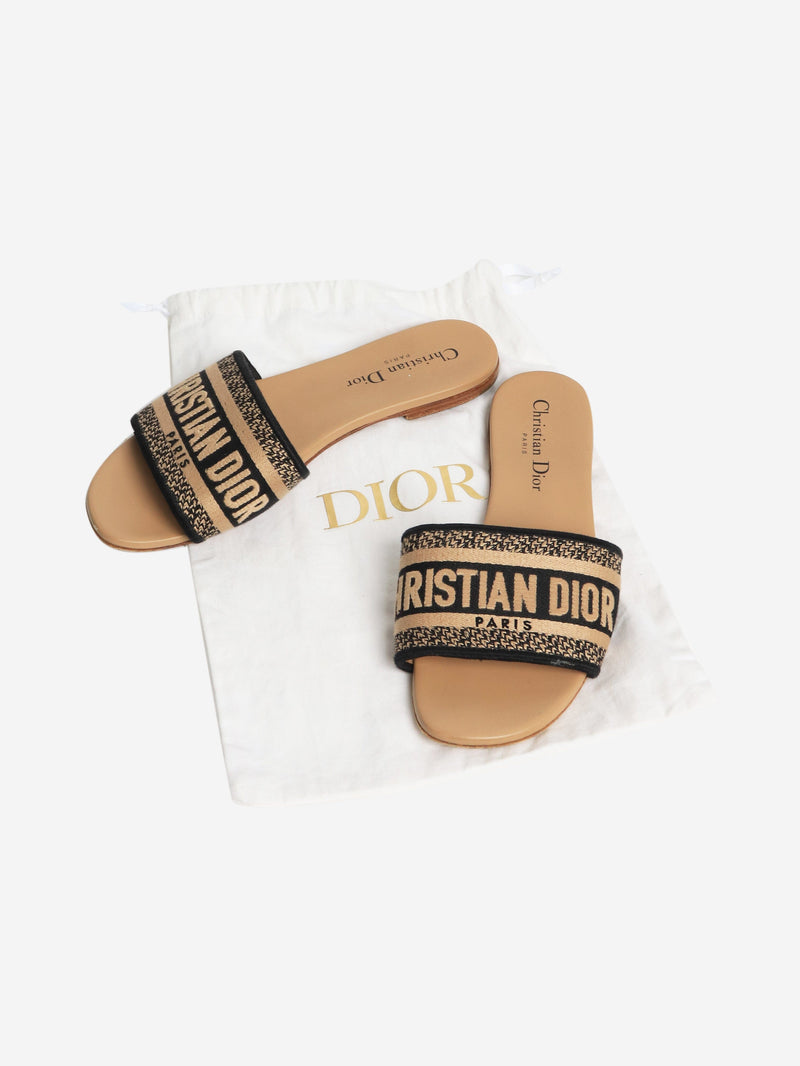 Blue flat slides - size EU 36.5 (UK 3.5) Flat Sandals Christian Dior 